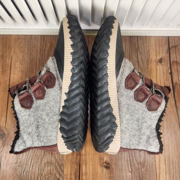 Sorel Out N About Plus NL3973-628 Womens Sz 6 Gray Felt Boho Ankle Booties Boots - Picture 5 of 9